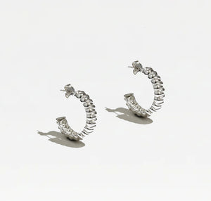 THE MARGAUX MINI SILVER HOOPS