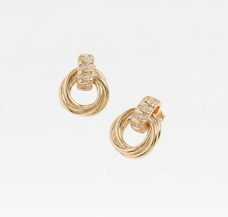 THE MARGAUX STONE KNOT EARRINGS