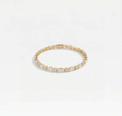 THE MARQUIS ROUND STONE TENNIS BRACELET