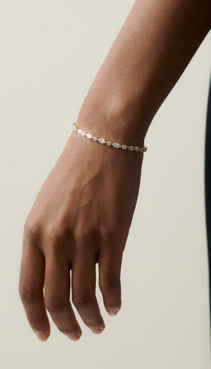 THE MARQUIS ROUND STONE TENNIS BRACELET