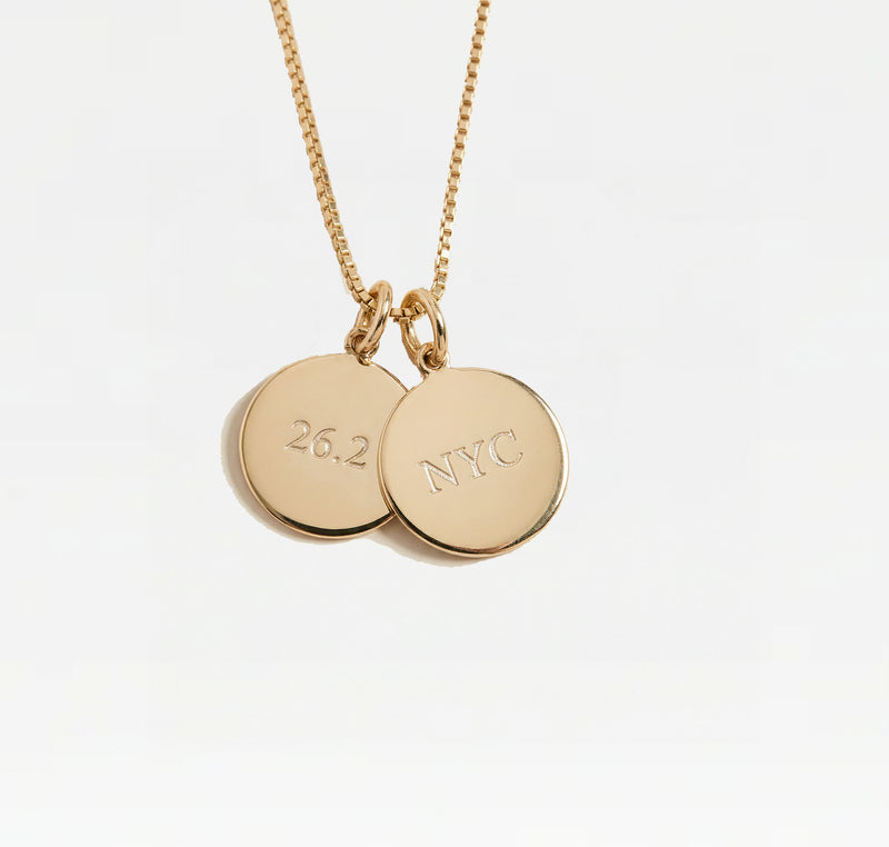 The Engraved Marathon Charm Necklace