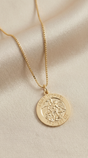 The Saint Michael Single Medal Necklace