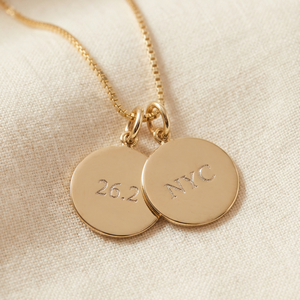 The Engraved Marathon Charm Necklace