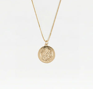 The Saint Michael Single Medal Necklace