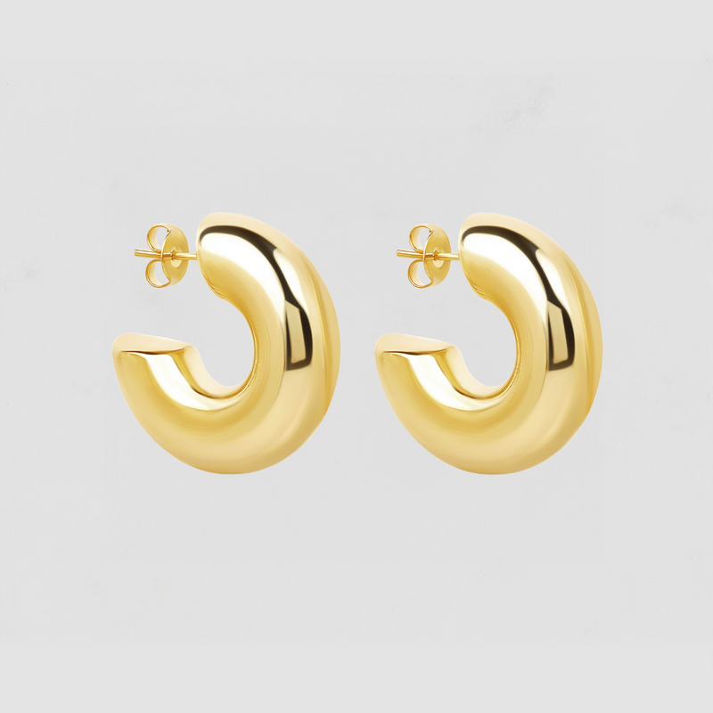 The Medium Gold Hailey Hoops