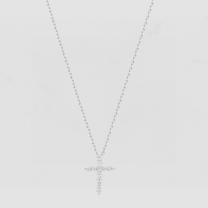 The Mini Bella Pavé Cross Pendant