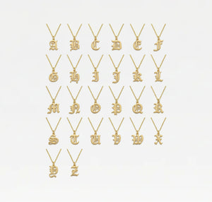 The Mini Old English Initial Pendant Necklace