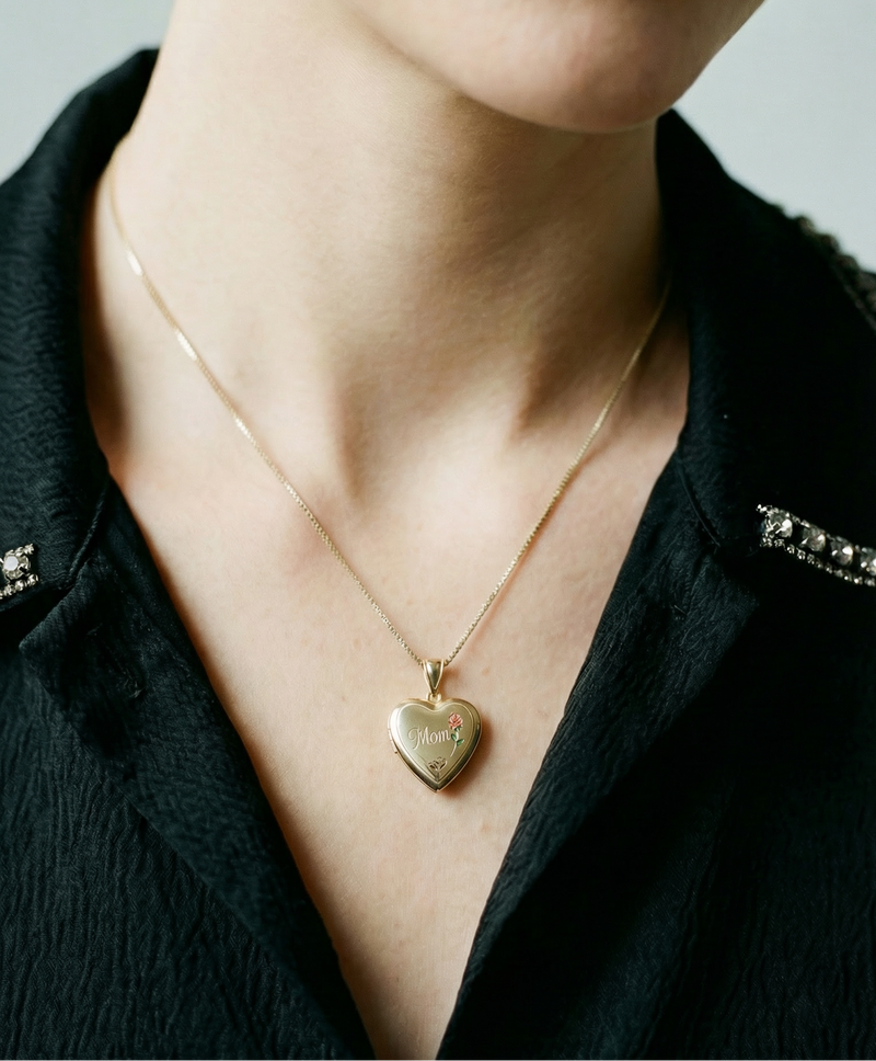 The Mom Mini Rose Photo Locket