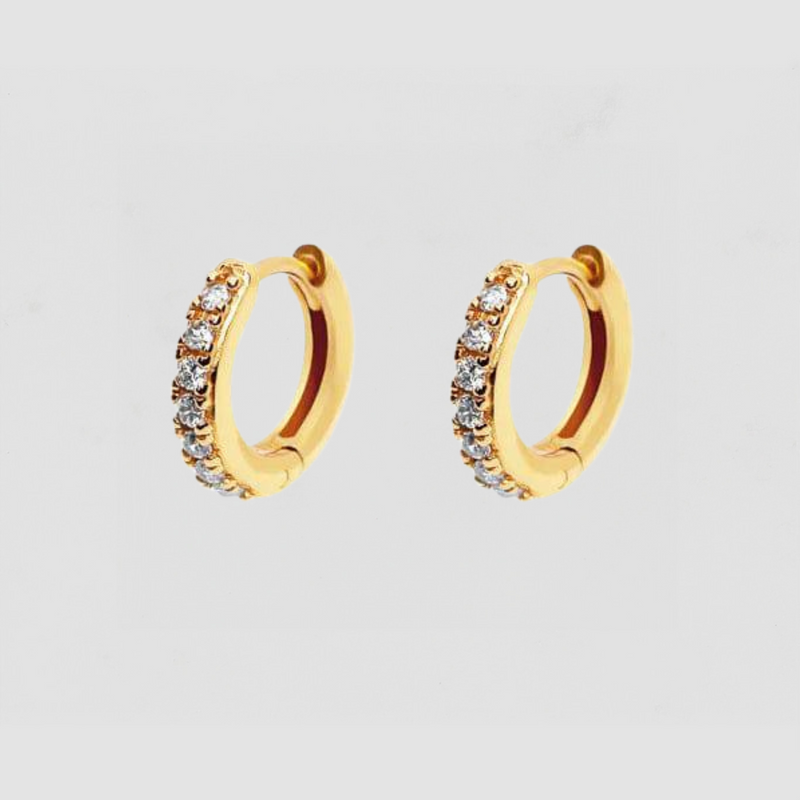 The Mini Pavé Huggie Earrings