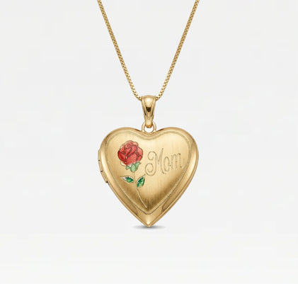 The Mom Rose Photo Locket