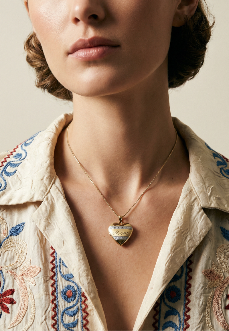 The Mom Two Tone Photo Locket