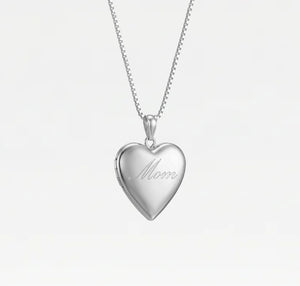 The Mom Engraved Photo Locket