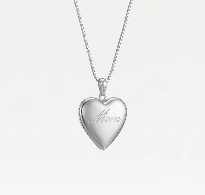 The Mom Engraved Photo Locket