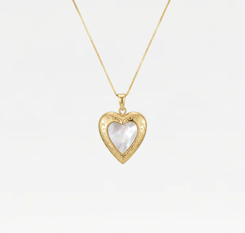 The Pearl Heart Photo Locket