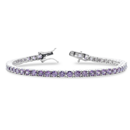 The Two Initial Block Bracelet - Metal : 14kt White Gold and Diamonds - The M Jewelers