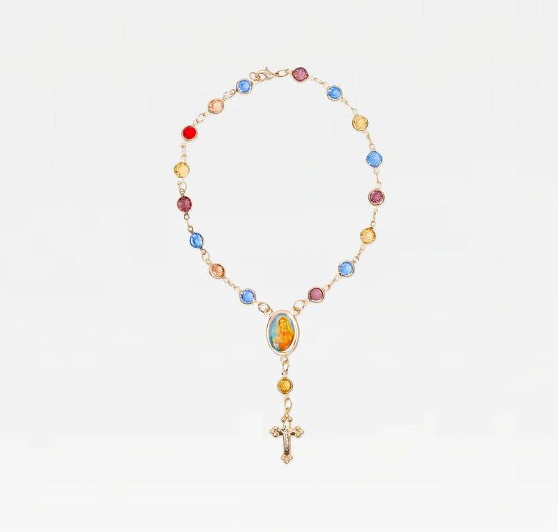 The Multicolor Rosary Anklet