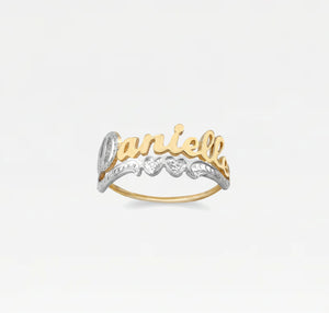 The Tiny Script Classic Cut Ring