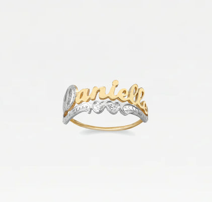 The Tiny Script Classic Cut Ring