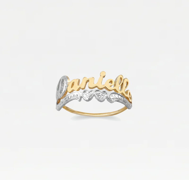The Tiny Script Classic Cut Ring