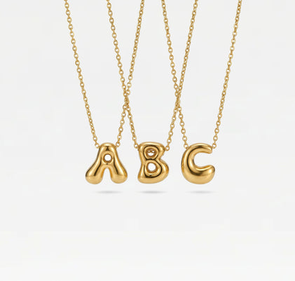 THE ORNATE BUBBLE LETTER NECKLACE