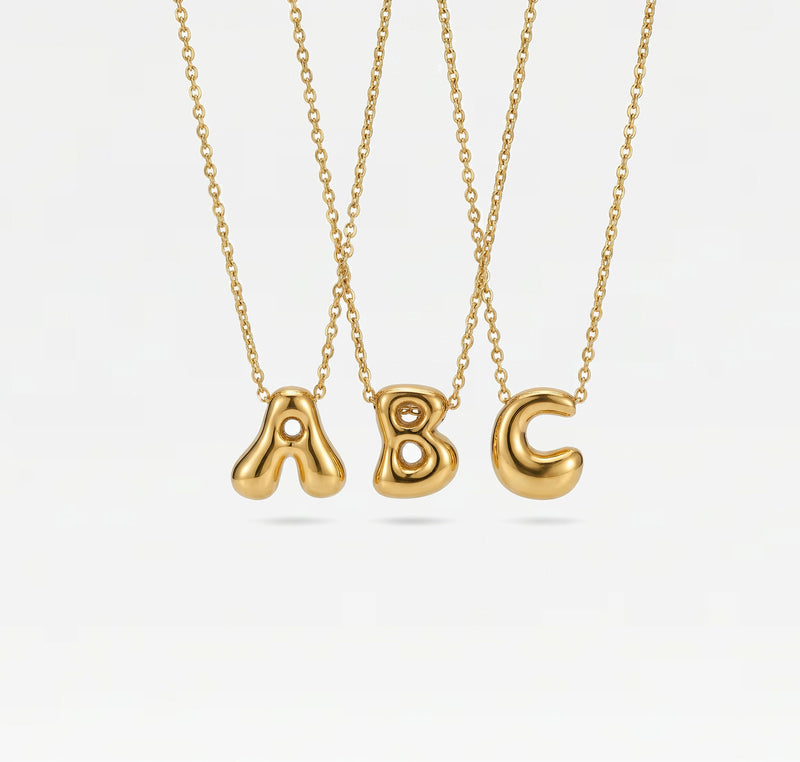 THE ORNATE BUBBLE LETTER NECKLACE