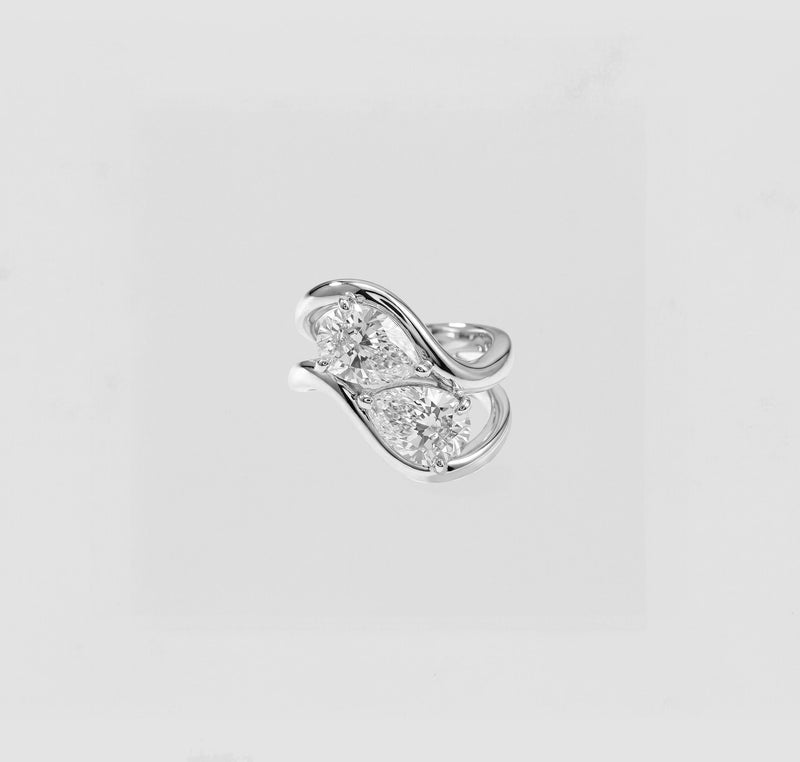 The Pear Stone Ring (Set of 2)