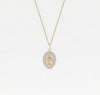 The Oval Mary Pendant Necklace Pavé