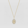 The Oval Mary Pendant Necklace Pavé