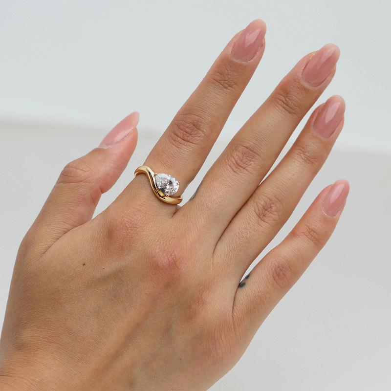 The Pear Stone Friendship Ring (Set of 2)