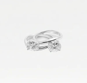 The Oval Stone Ring (Set of 2)