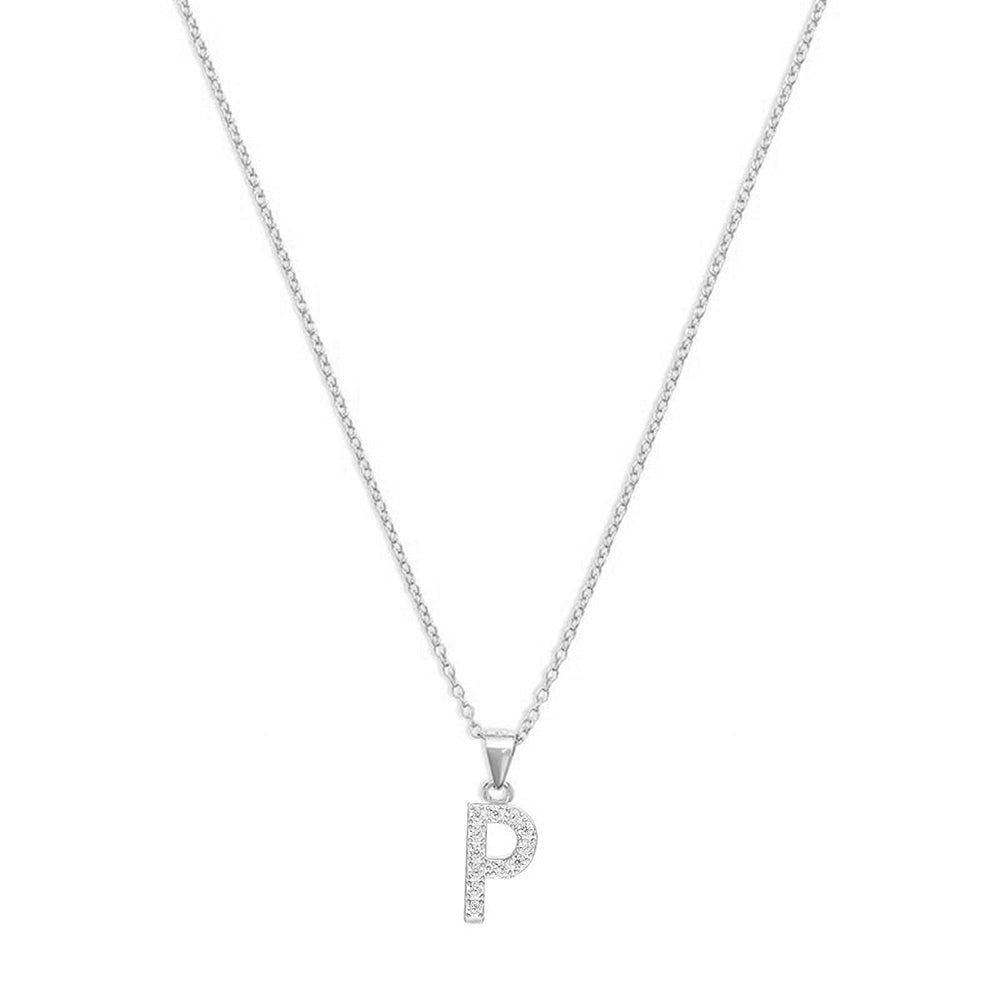 Mini Canvas Initial Necklace Mother of Pearl – Roseark