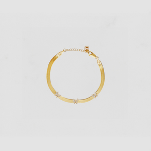 The Pavé Butterfly Herringbone Bracelet