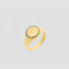 The Pavé Disc Signet Ring