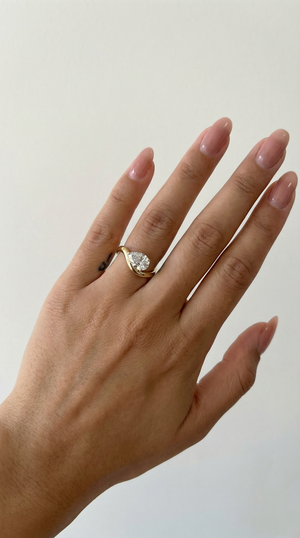 The Pear Stone Ring (Set of 2)