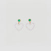 The Emerald Pearl Heart Earrings