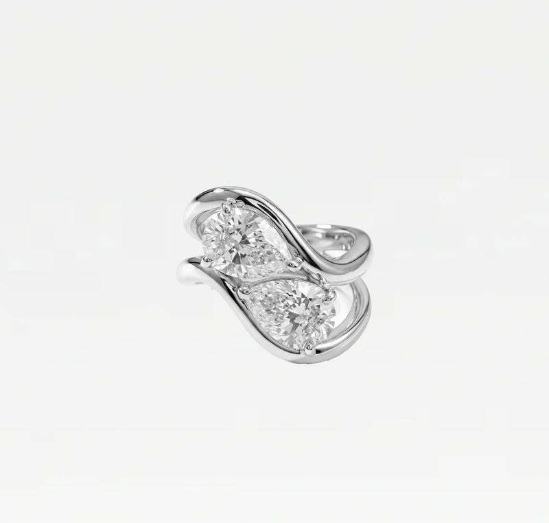 The Pear Stone Ring (Set of 2)