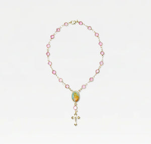 The Pink Rosary Anklet