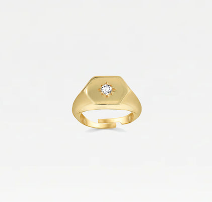 The Star Stone Pinky Signet Ring