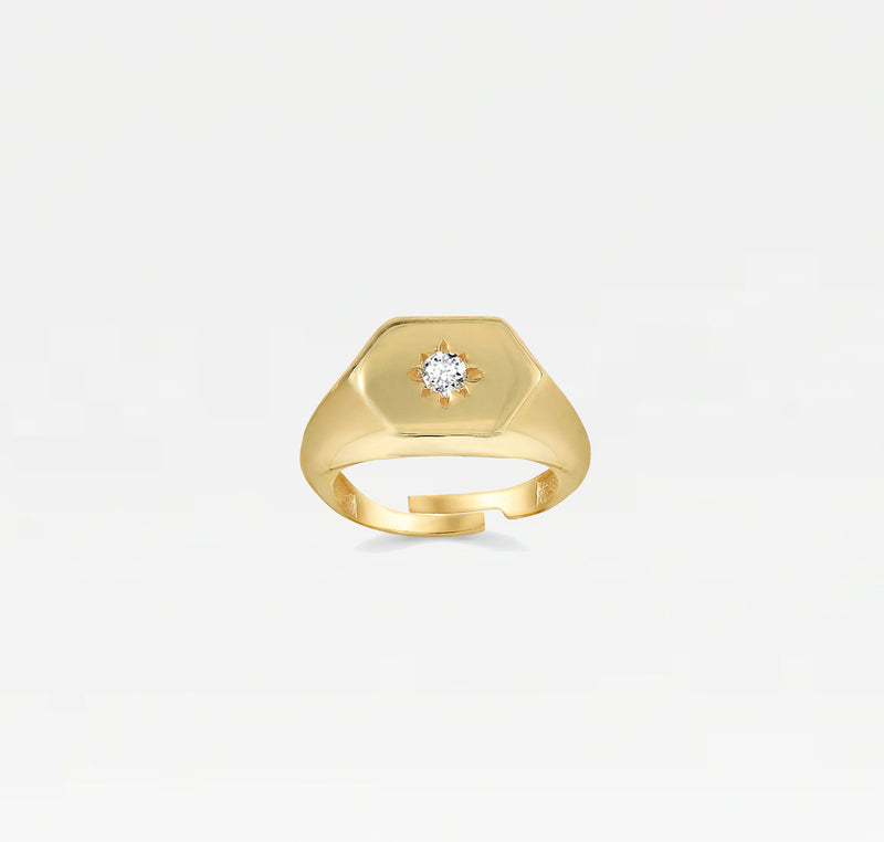 The Star Stone Pinky Signet Ring