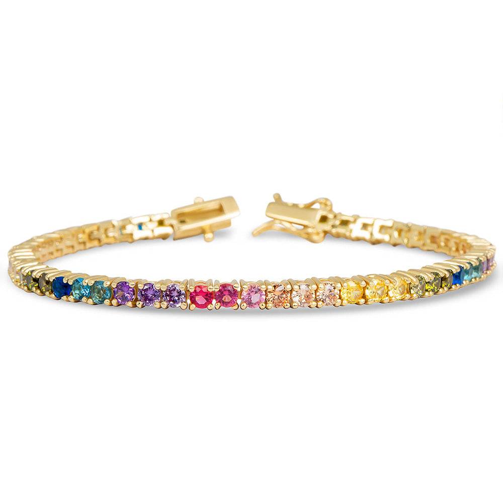 Rainbow Tennis Bracelet - The M Jewelers