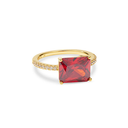 THE RED SOLITAIRE EMERALD RING