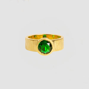 Bark Emerald Ring