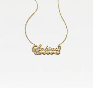 The Double Plate Classic Nameplate Necklace