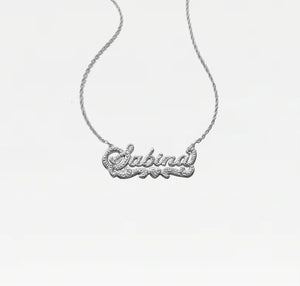 The Double Plate Classic Nameplate Necklace