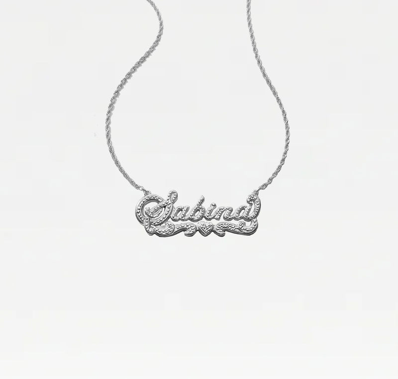The Double Plate Classic Nameplate Necklace