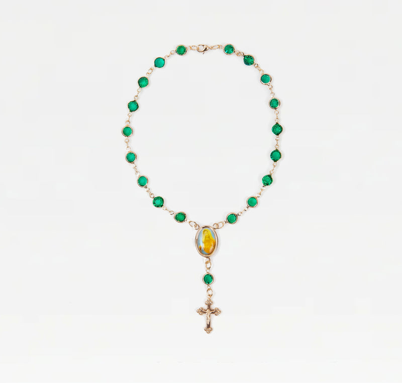 The Emerald Rosary Anklet