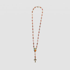 The Pink Crystal Rosary Necklace