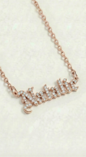 The Gothic Nameplate Necklace