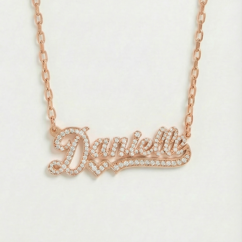 The Cut Tone Nameplate Necklace