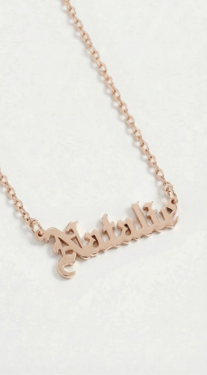 The Gothic Nameplate Necklace